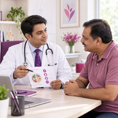 Doctor discussing a wellness plan with a patient